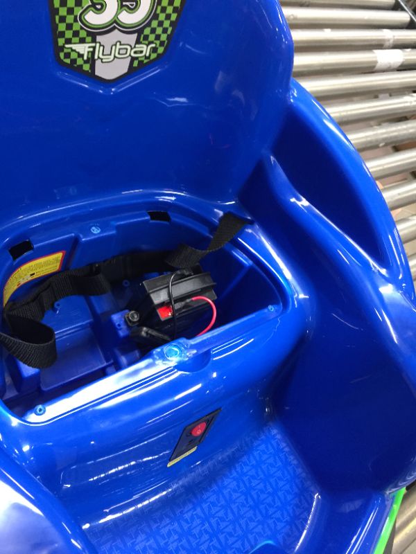 Photo 5 of Flybar 6 Volt Battery Powered Bumper Car, LED Lights, Battery and Charger Included, Blue
