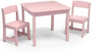 Photo 1 of Delta Children MySize Kids Wood Table and Chair Set (2 Chairs Included) - Ideal for Arts & Crafts, Snack Time, Homeschooling, Homework & More - Greenguard Gold Certified, Blush Pink
