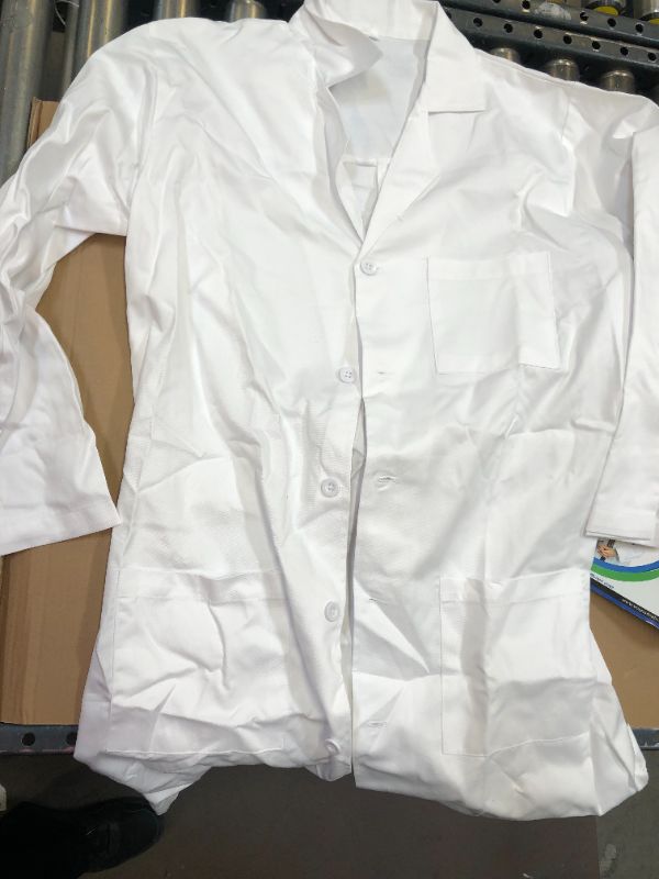 Photo 1 of lab coat color white size small 