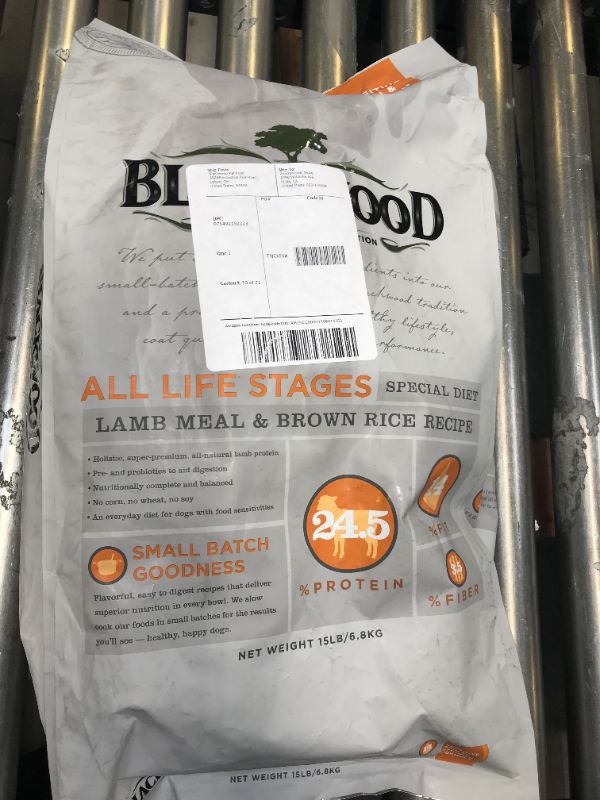 Photo 2 of Blackwood Dog Food Made in USA Slow Cooked Dry Dog Food Sensitive Skin and Stomach Dog Food to Solve Food Sensitivities Naturally , Lamb & Brown Rice Recipe, 15 lb. bag--bb jan 2023
