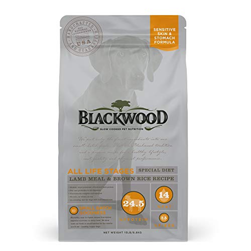 Photo 1 of Blackwood Dog Food Made in USA Slow Cooked Dry Dog Food Sensitive Skin and Stomach Dog Food to Solve Food Sensitivities Naturally , Lamb & Brown Rice Recipe, 15 lb. bag--bb jan 2023
