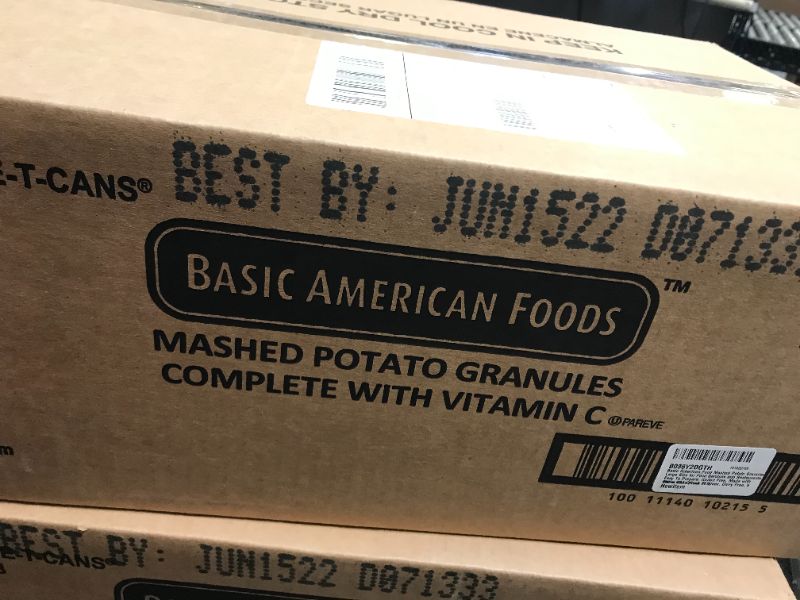 Photo 2 of Basic American Food Mashed Potato Granules, Large Size for Food Services and Restaurants, Easy To Prepare, Gluten Free, Made with 100% USA Grown Potatoes, Dairy Free, 5 Ounce Cans (Pack of 6)--bb June 2022