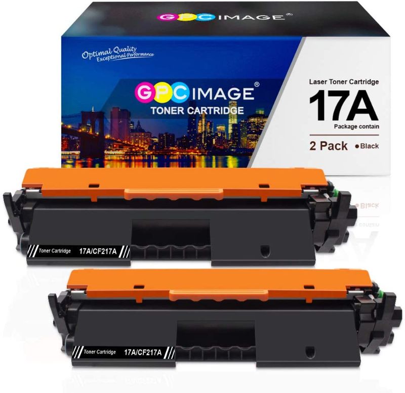 Photo 1 of GPC Image Compatible Toner Cartridge Replacement for HP 17A CF217A Toner Compatible with Laserjet Pro M102w M130nw M130fw M130fn M102a M130a Pro MFP M130 M102 Series Printer (2 Black)
