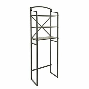 Photo 1 of Better Homes & Gardens Rustic Farmhouse 3-Tier Bathroom Storage Over the Toilet Space Saver, Bronze & Rustic Gray