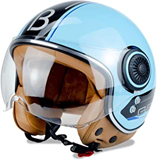 Photo 1 of Open Face Motorcycle Helmet, Retro 3/4 Moped Helmet with Sun Visor, Adult Vintage Vespa Helmet for Men Women, Scooter ATV Cruiser Bobber Helmet, ECE/DOT Approved SIZE LARGE MAY BE SMALLER
(SCRATCHES ON ITEM)