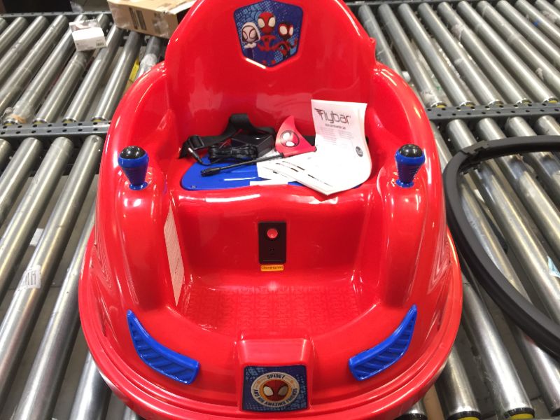 Photo 2 of DISNEY JUNIOR MARVEL SPIDEY AND HIS AMAZING FRIENDS KBUMPER CAR (USED BUT LOOKS NEW, PARTS ONLY MISSING BATTERY)