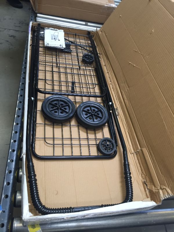 Photo 1 of DMI Utility Cart with Wheels to be used as a Shopping Cart, Grocery Cart, Laundry Cart and Stair Climber Cart, Weighs 7.5 Pounds but holds up to 90 Pounds, Compact and Foldable, Black