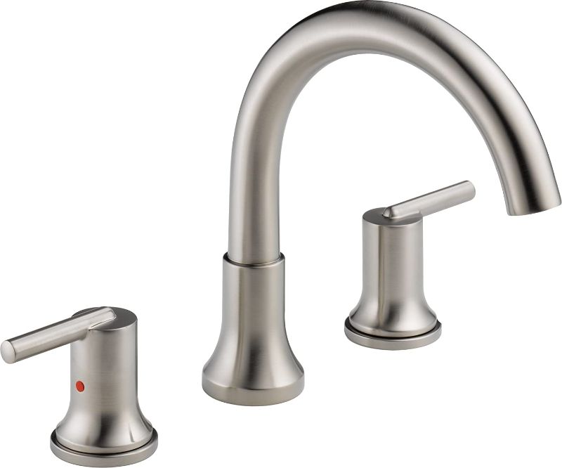 Photo 1 of Delta Faucet T2759-SS Trinsic, 3-hole Roman Tub Trim, Stainless,10.00 x 12.00 x 10.00 inches
