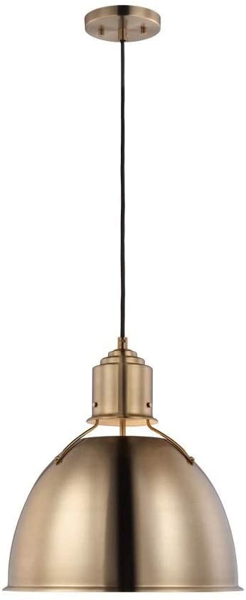 Photo 1 of Sea Gull 6680301-848 Huey Pendant, 1-Light 75 Watts, Satin Brass