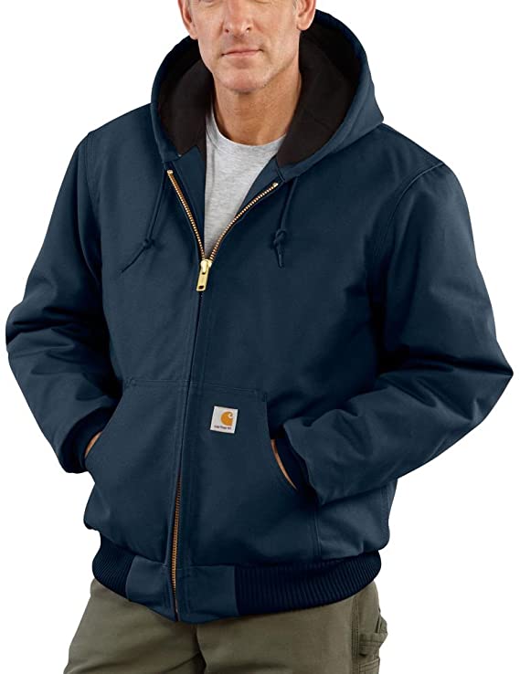 Photo 1 of Carhartt Men's J140 Duck Active Jacket - Quilted Flannel Lined - Large - Dark Navy
