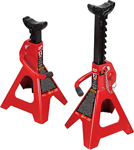 Photo 1 of BIG RED T42002A Torin Steel Jack Stands: Double Locking, 2 Ton Capacity, Red, 1 Pair

