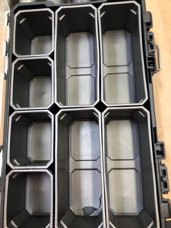 Photo 3 of 10-Compartment Interlocking Small Parts Organizer in Black