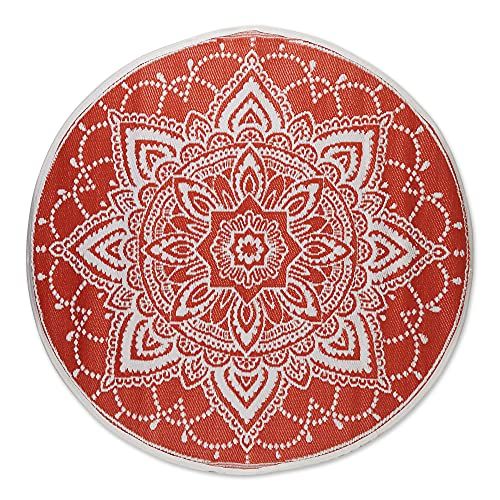 Photo 1 of DII Outdoor Rugs Collection Reversible Woven, 5' Round, Spice Boho

