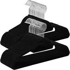 Photo 1 of 50 Non-slip Black Coat Cloths Hangers Perfect For Any Types Of Clothes