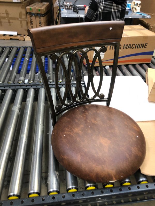 Photo 3 of 32" Montello Swivel Barstool Bronze/Brown - Hillsdale Furniture

