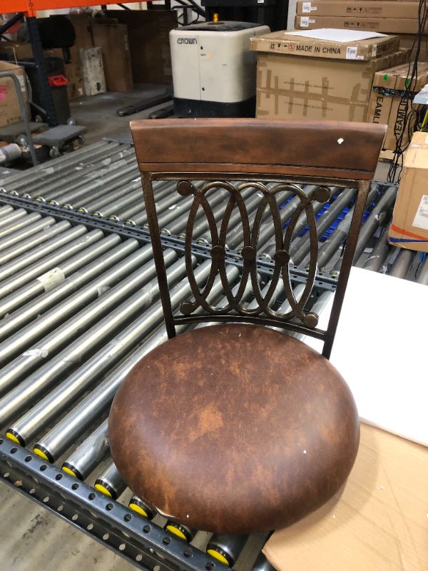 Photo 6 of 32" Montello Swivel Barstool Bronze/Brown - Hillsdale Furniture

