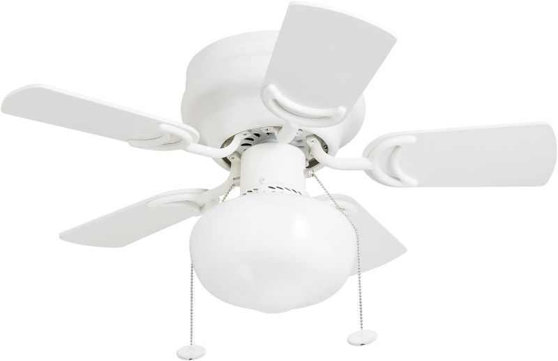 Photo 1 of Prominence Home 41530 Hero Hugger Ceiling Fan, 28", White
