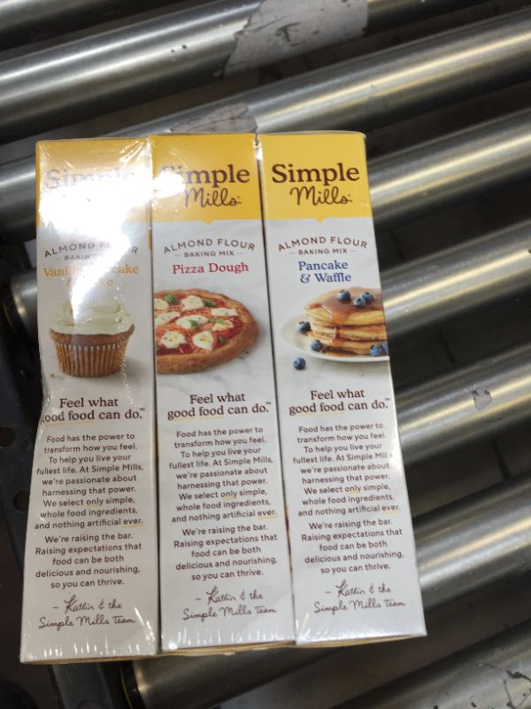 Simple Mills, Baking Mix Variety Pack, Pancake & Waffle, Pizza Dough 