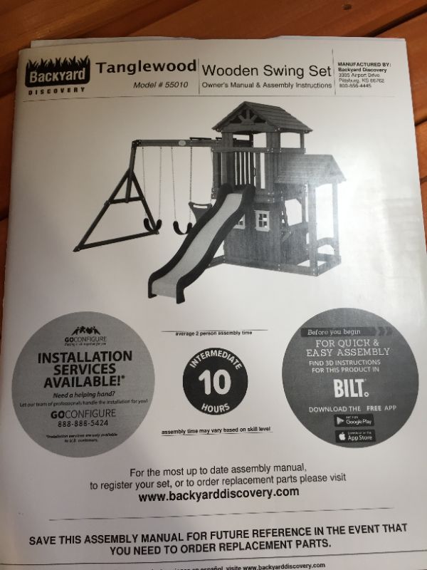 Photo 1 of Backyard Discovery Tanglewood Cedar Wood Swing Set, Box 2 of 2
