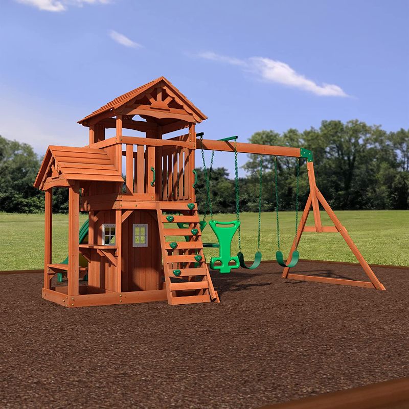 Photo 1 of Backyard Discovery Tanglewood Cedar Wood Swing Set, Box 2 of 2
