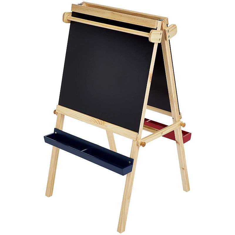 Photo 1 of Amazon Basics Kids Standing Art Easel, Chalkboard, 2 Paper Rollers
