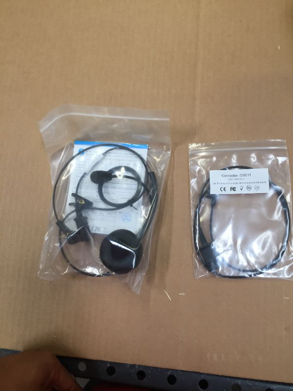 Photo 2 of MKJ 2.5mm Headset with Noise Cancelling Microphone Corded Telephone Headset 2.5MM for Panasonic Phone KX-TGF380M KX-TPA65 KX-TGA680 KX-TGH264EB Cisco SPA303 504G AT&T TL86103 Vtech Uniden
