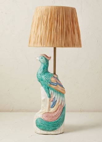 Photo 1 of Peacock Table Lamp (Includes LED Light Bulb) Blue - Opalhouse™ designed with Jungalow™

