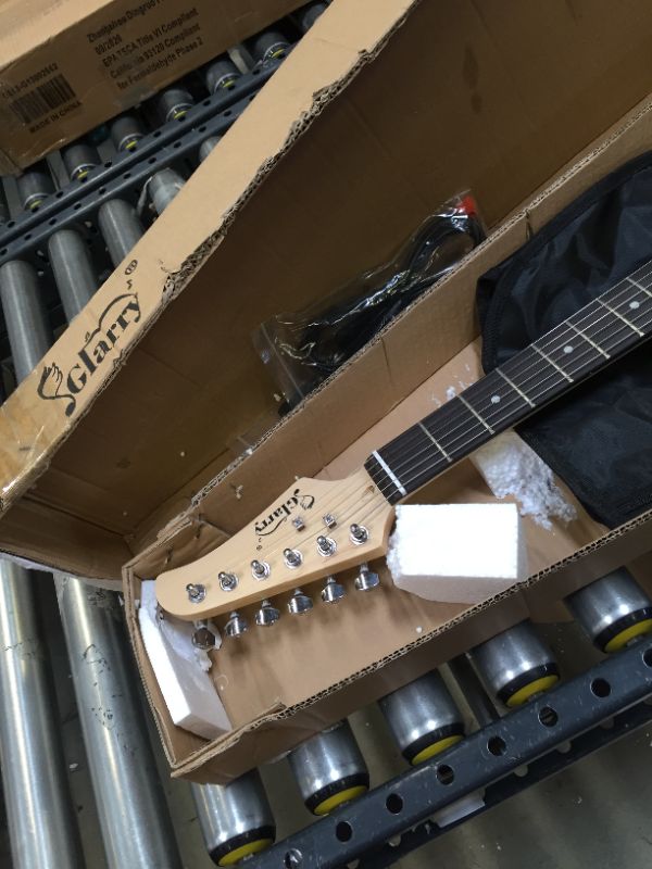 Photo 5 of glarry electric guitar gtl semi-hollow electric guitar blue
