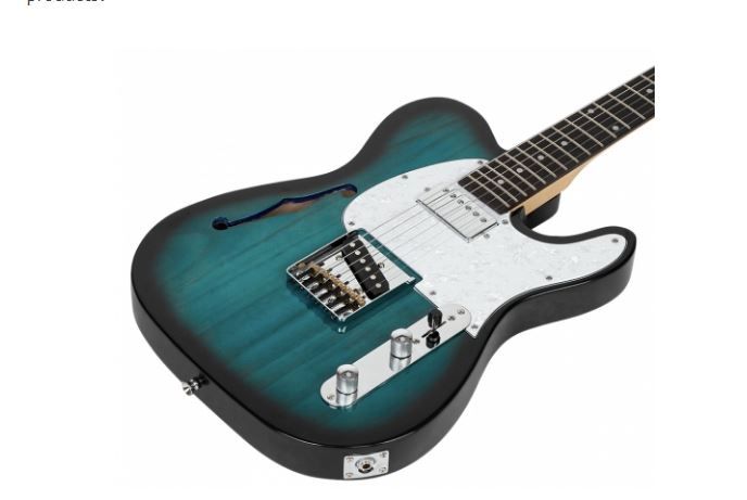 Photo 1 of glarry electric guitar gtl semi-hollow electric guitar blue