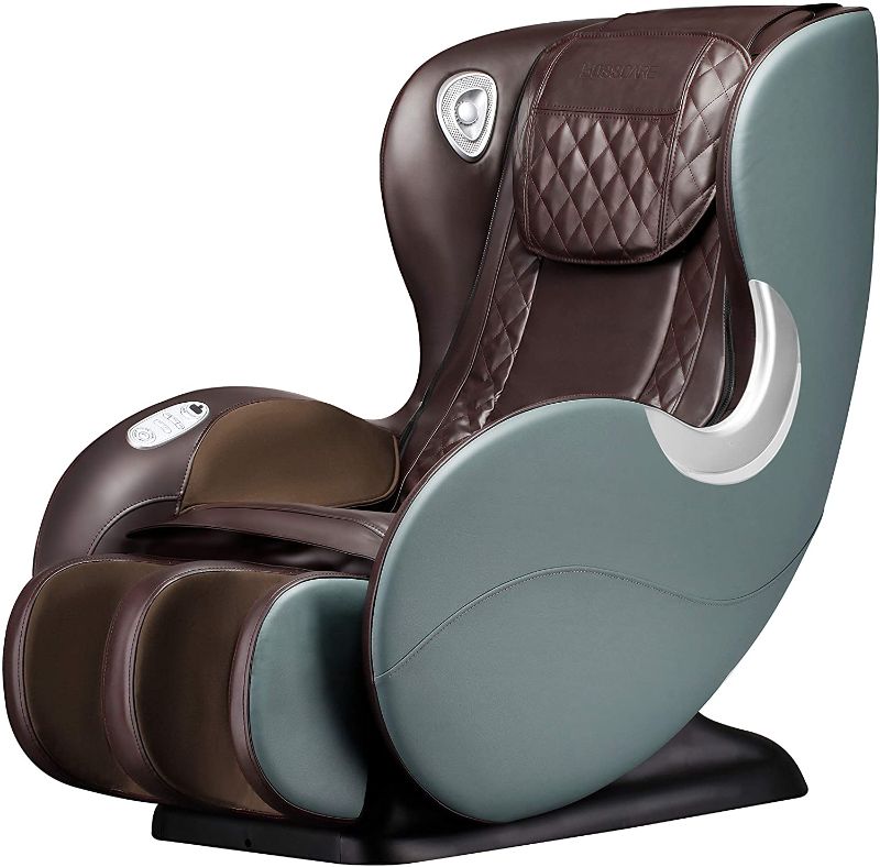 Photo 1 of BOSSCARE Small Massage Chairs SL Track Full Body Massage Recliner, Shiatsu Recliner, Space-Saving Design, Zero Gravity, Bluetooth Speaker (Brown GR8526 LED)
