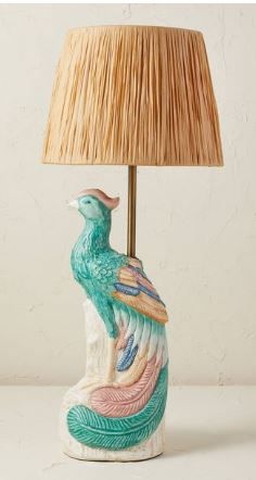 Photo 1 of Peacock Table Lamp (Includes LED Light Bulb) Blue - Opalhouse designed with Jung
