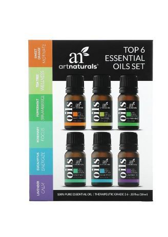 Photo 1 of Artnaturals Aromatherapy Top-6 Essential Oil Set - (5 X 10ml Bottles, 1 Missing)
