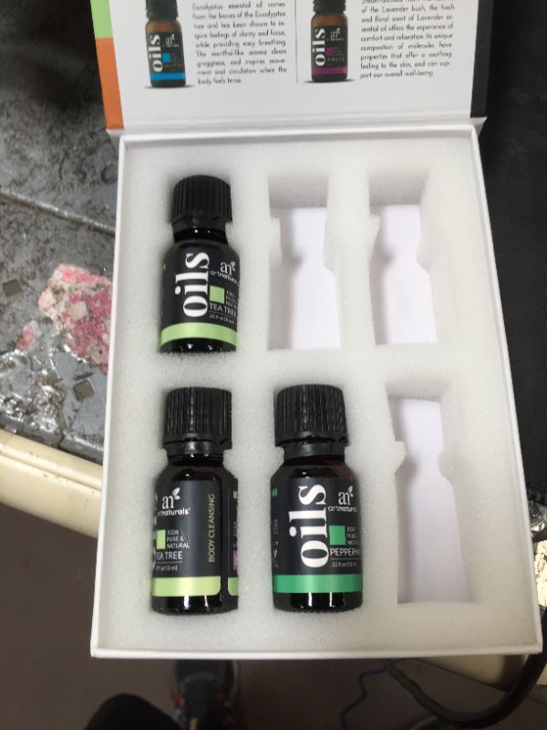 Photo 2 of Artnaturals Aromatherapy Top-6 Essential Oil Set - (5 X 10ml Bottles, 1 Missing)
