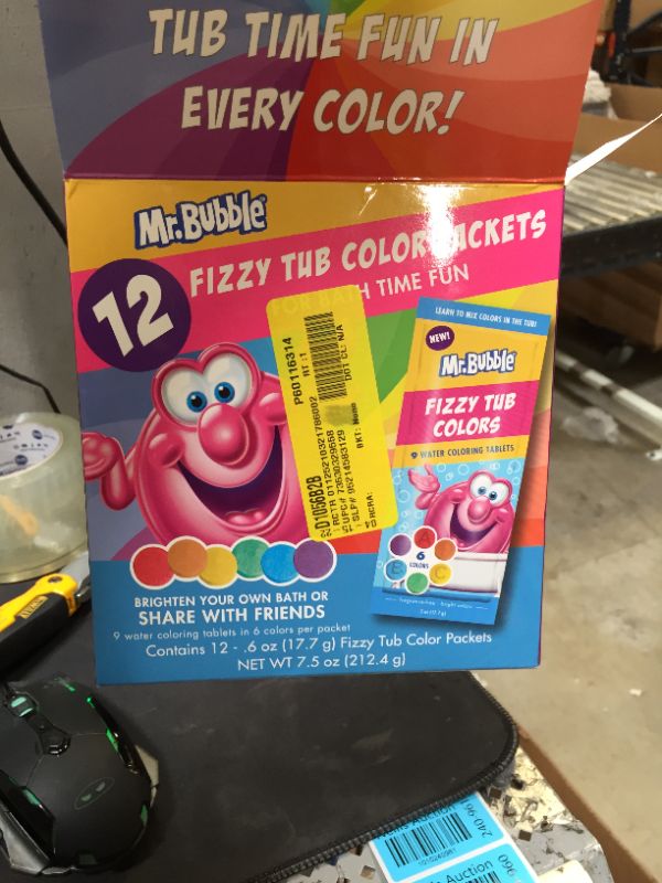 Photo 2 of 2 Mr. Bubble Fizzy Tub Colors (12 Packets, 9 Tablets Each)
