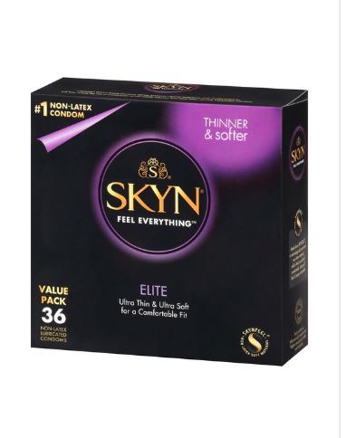 Photo 4 of both   Lifestyles Ultra Sensitive Latex Condoms, 36 Count and SKYN Elite Lubricated Non Latex Condoms, 36 Count

