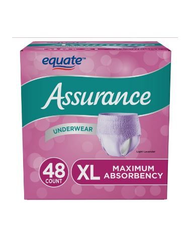 Photo 1 of Assurance Women's Maximum Incontinence Underwear, XL 48 count
