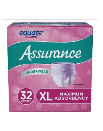 Photo 1 of Assurance Incontinence Underwear for Women, Extra Large, 32 Ct
