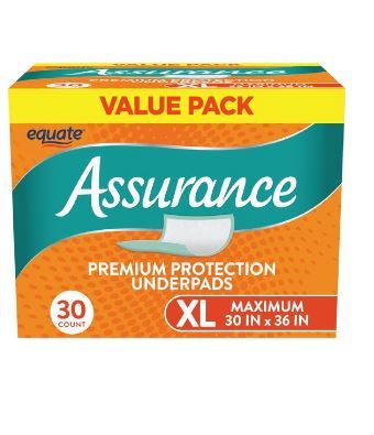 Photo 1 of Assurance Unisex Premium Quilted Underpad, Maximum Absorbency, XL, 30 Count
