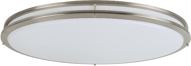 Photo 1 of Design House 587261 Owens Integrated LED Flush Mount Ceiling Light, Oval, Brushed Nickel
