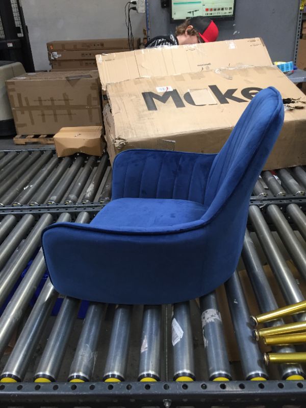 Photo 4 of blue velvet chair 