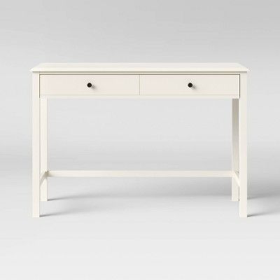 Photo 1 of Windham Wood Writing Desk with Drawers White - Threshold™