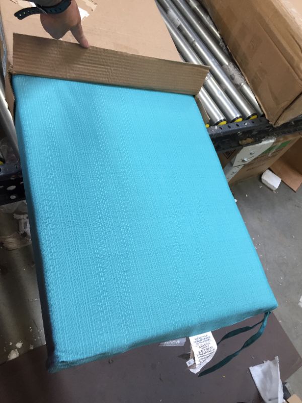 Photo 1 of Pillow Perfect Outdoor/Indoor Forsyth Pool Bench/Swing Cushion, 45" x 18", Turquoise