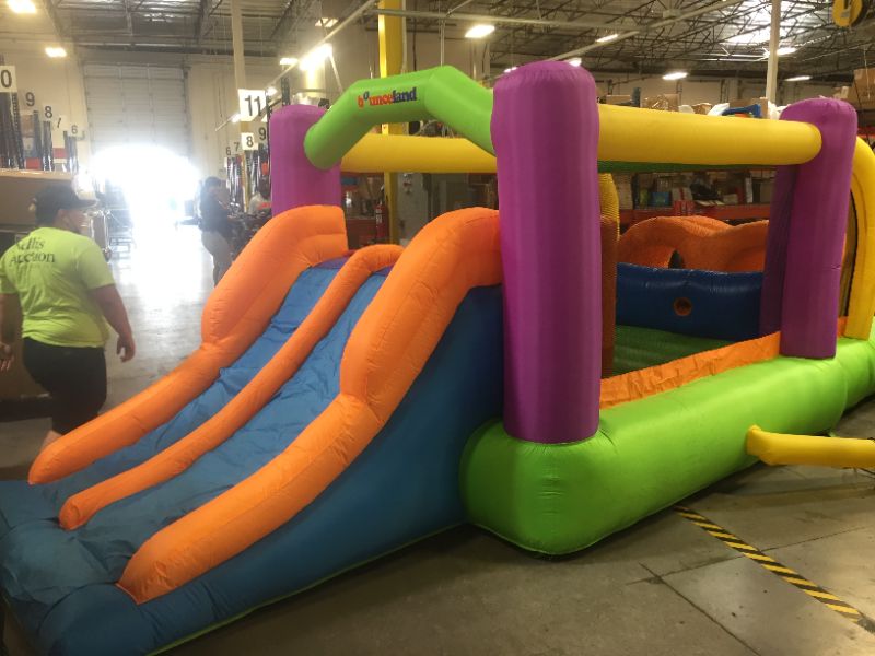 Photo 2 of Bounceland Bounce House Inflatable Bouncer Obstacle Pro-Racer Combo Slides---dirty 
