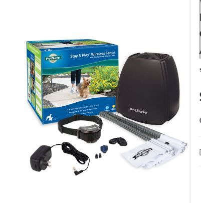 Photo 1 of PetSafe Stay & Play Dog and Cat Wireless Fence with Replaceable Battery Collar, Up to 3/4 Acre
