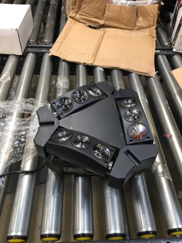 Photo 3 of Spider Moving Head Lights, U`King DJ Lights 9 LEDs Heads X 10W RGB Stage Lighs 12/19 Channels DMX-512 and Sound Activated Great for Wedding Disco Dj Party Light
