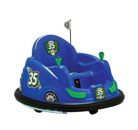 Photo 1 of Flybar 6 Volt Battery Powered Bumper Car, LED Lights, Battery and Charger Included, Blue
