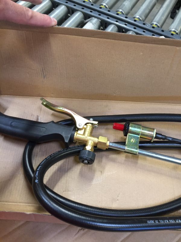 Photo 1 of Propane Torch Weed Burner,Blow Torch,High Output 500,000 BTU,Flamethrower with Turbo Trigger Push Button Igniter and 9.8 FT Hose,for burning weeds,Roof Asphalt, ice snow,Road Marking,Charcoal
