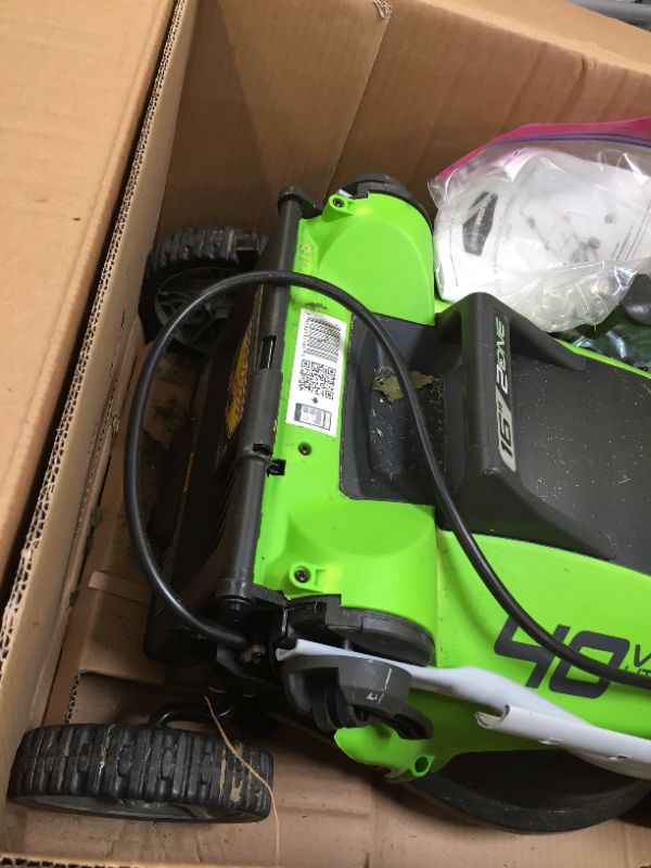 Photo 5 of Greenworks 40V 16" Cordless Electric Lawn Mower, 4.0Ah Battery and Charger Included
