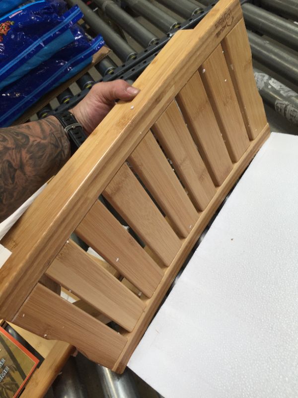 Photo 1 of Shower Bench Spa Stool - Wood 2-Tier Seat, Foot Rest Shaving Stool with Non-Slip Feet + Storage Shelf - Seat or Organizer for Bathroom, Living Room, Bedroom and Garden Decor