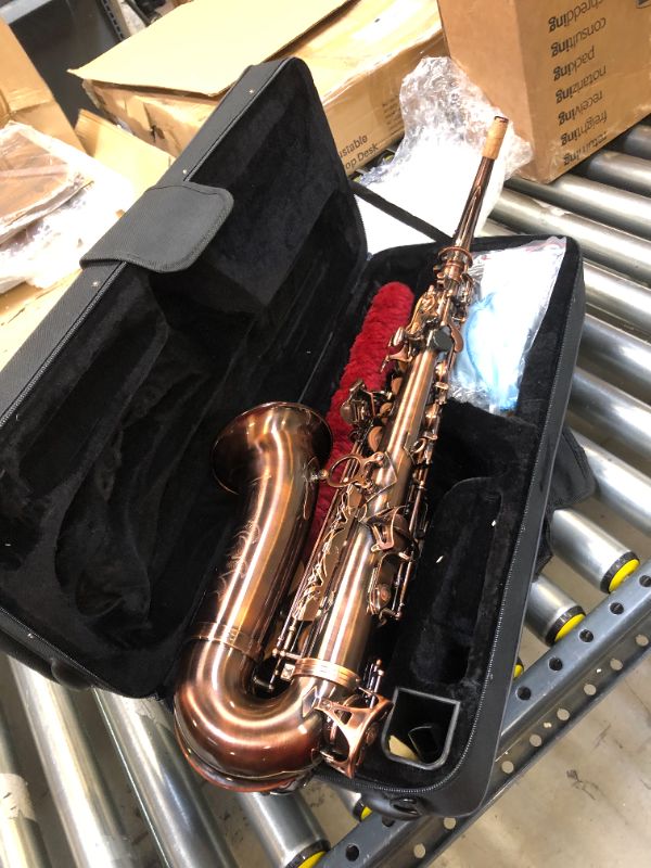 Photo 1 of Eastar Alto Saxophone Antique Red Bronze Vintage Sax Eb E-flat Student Beginner Full Kit with Carrying Case Mouthpiece Straps Reeds Stand Cleaning Brush, AS-?-Ab2
